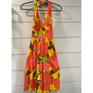 Trina Turk floral cocktail dress.